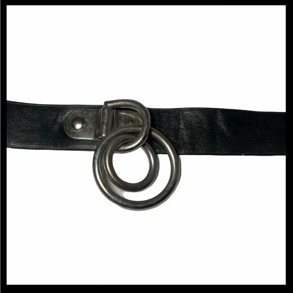 Leather Choker w Metal Buckle Punk Emo Goth Grunge Witchy Vamp Festival Hardware